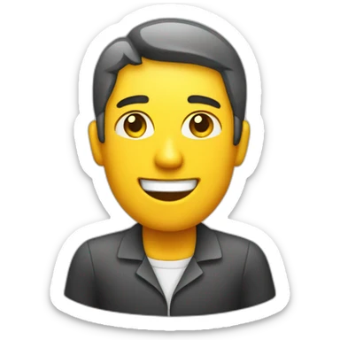 customer service sitting in chair sticker