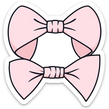 Light pink bows sticker