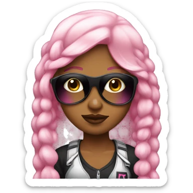 pink gangsta girl sticker