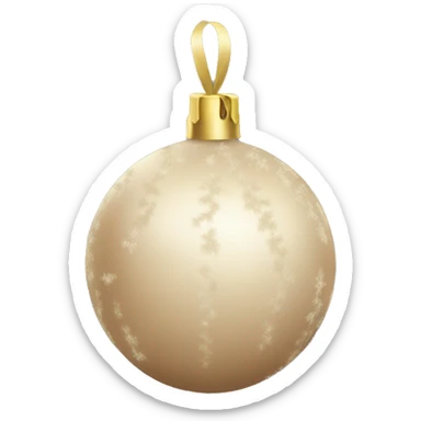 beige Christmas ball decoration sticker