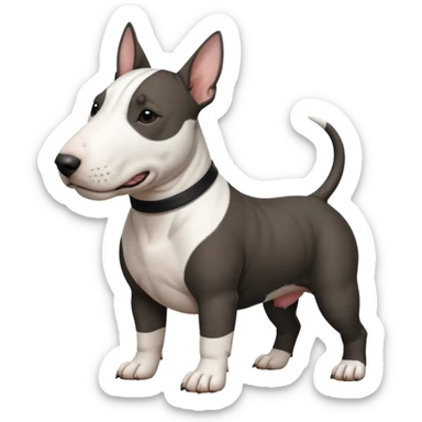 black Bull terrier sticker