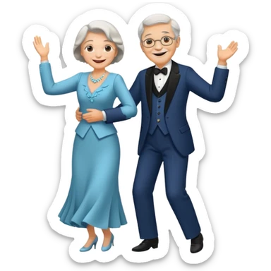 old people Waltz sticker