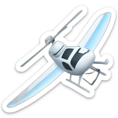 Cat flying with its tail as a helicopter blade sticker