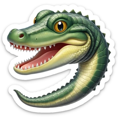 cross between an ell and alligator grey with teeth sticker