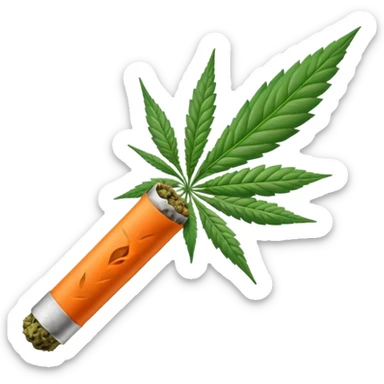 Marijuana joint sticker