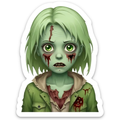 Zombie girl sticker