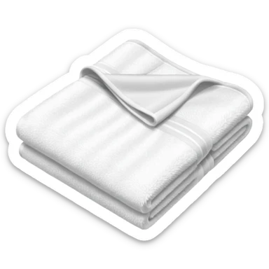 white hotel room towel sticker