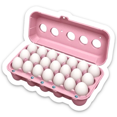pink big egg carton sticker