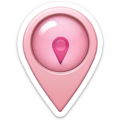 Light Pink location pin sticker