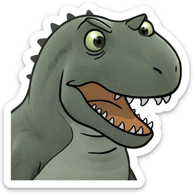 Tyrannosaurus Rex with Grey hair sticker
