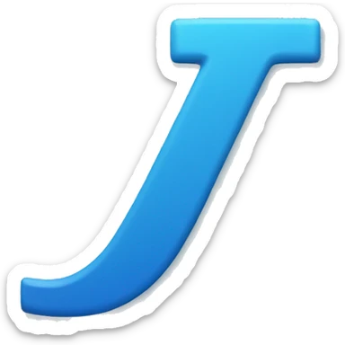 the letter f with blue background sticker