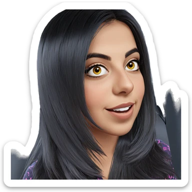 girl in car portrait sticker