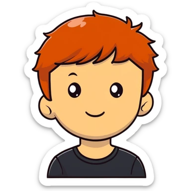 Ron Weasley wizard boy with ginger hair and freckles sticker