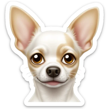 White dog chihuahua with light brown spots  sticker