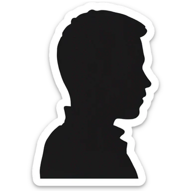 solo silhouette in darkness sticker