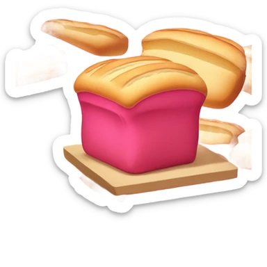 Hot pink loaf of bread sticker