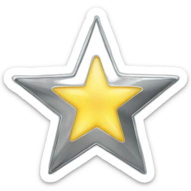 Chrome sparkle star sticker