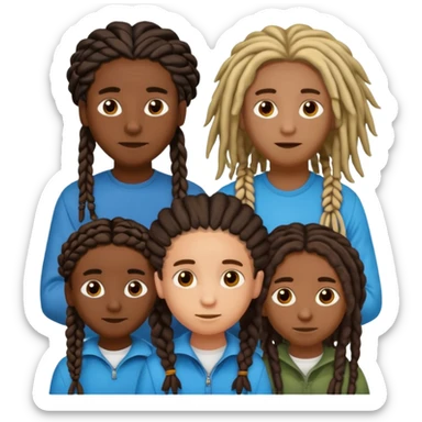5 black siblings 2 that’s a boy and 3 that’s a girl. Both of the boys has dreads one of the boys is 6. One girl is 6 the other girls has braids and one is 18 and the other one is 23. The other boy is 22 But they all are dark skinned sticker