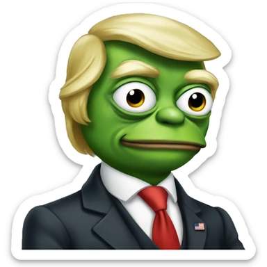 president donald pepe the frog sticker