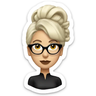 Lady gaga glasses updo sticker