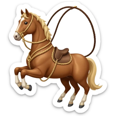 Un caballo con un lazo  sticker