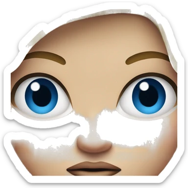 Angry blonde blue eyes woman sticker