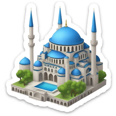 Istanbul's Blue Mosque with 6 minaret sticker