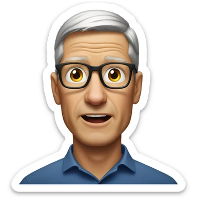 tim cook is terrified sticker