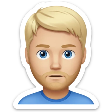 Brian McFadden blonde hair, blue eyes sticker