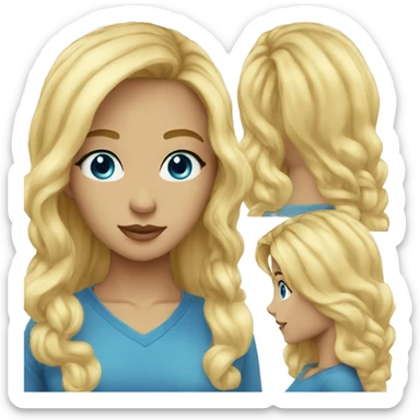 29 year old blonde hair blue eyes sticker