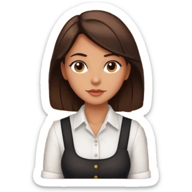 Female brunette bartender sticker