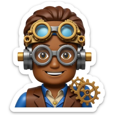 Steampunk Inventor lego sticker