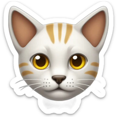 gato musculoso con chaleco tactico sticker