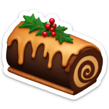 Yule log cake sticker