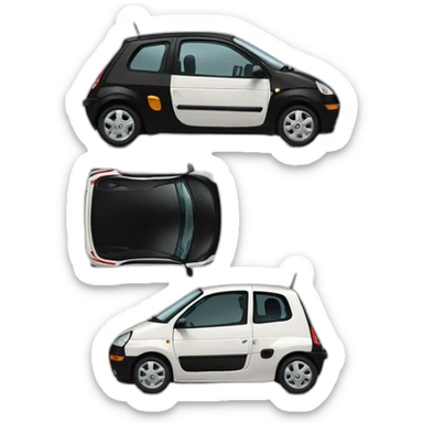 Renault twingo 1993 noir sticker