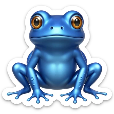 bionic blue frog sticker