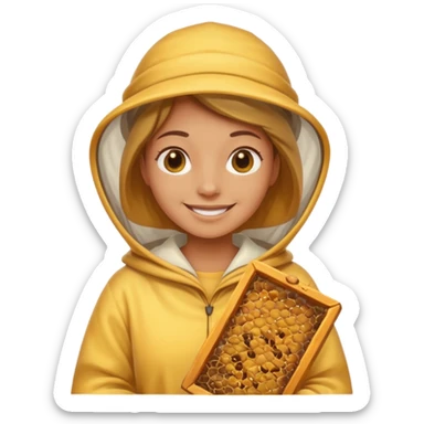 beekeeper white cloth sticker