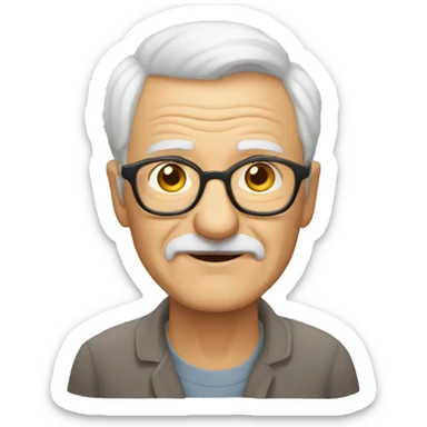 Moldavian grandpa  sticker