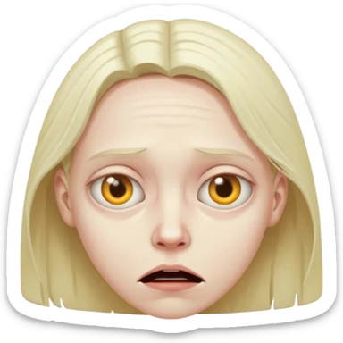 uncanny person creepy face sticker