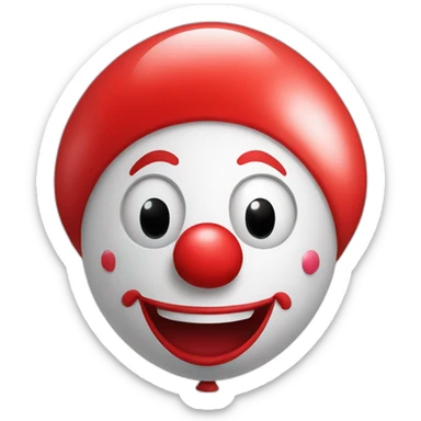 Un payaso de cuerpo completo con un globo rojo  sticker