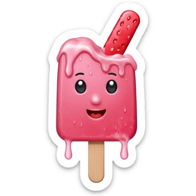 make a Strabbary popsicles bite sticker