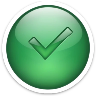 green check sticker