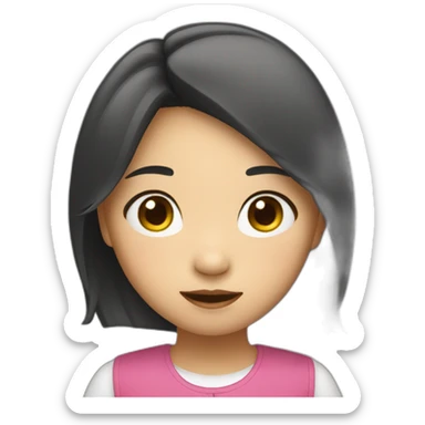 Little Asian girl who sings sticker