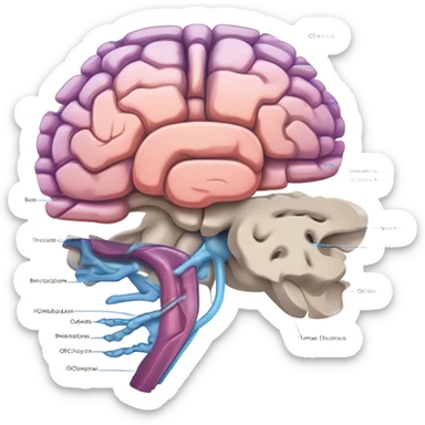 Brain anatomy  sticker