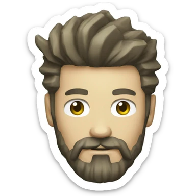 pip boy with fully beard sticker