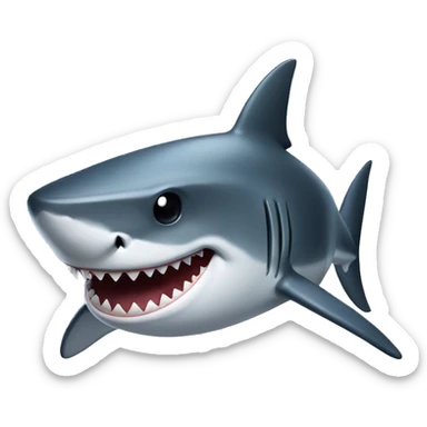 Shark with a top hat sticker