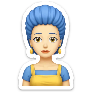 Marge Simpson with dress yellow sticker