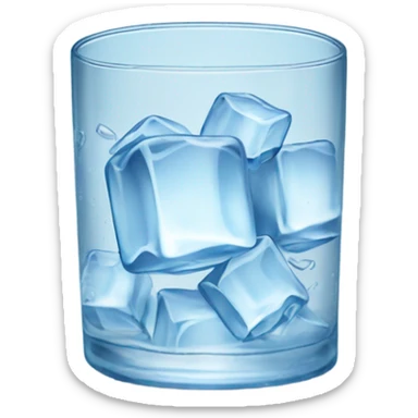 Glass of ice water  sticker