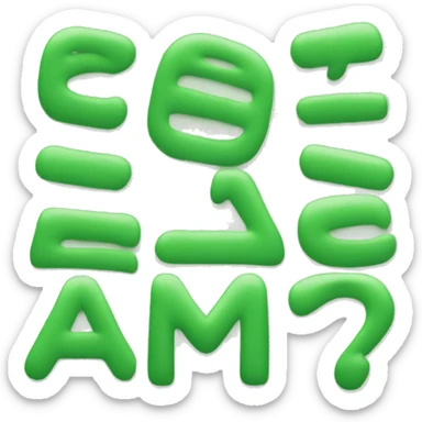 can you give me a green colour letter 'a' in font Helvetica sticker