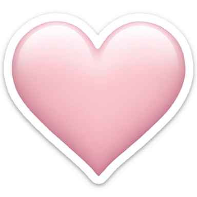 Very light pink heart sticker